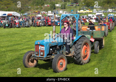 Royal Welsh Spring Festival, Builth Wells A Fordson Dexta tractor built late 1950s in the vintage tractor arena display May 2015 Stock Photo