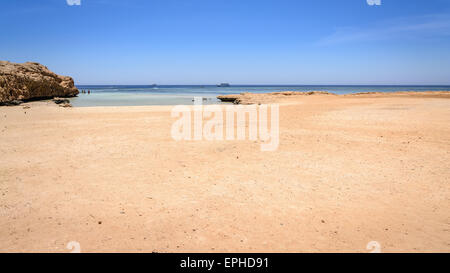 In the picture one of the many beaches of Ras Mohammed National Park where tourists go to snorkeling. Stock Photo