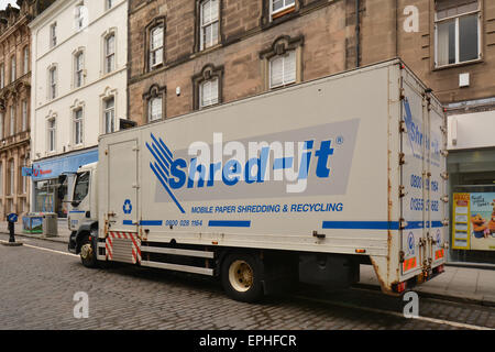Shred-it - mobile document destruction service - Stirling, Scotland, uk Stock Photo