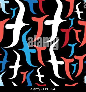 pattern silhouettes of seagulls Stock Vector