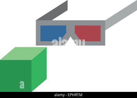 Vector illustration. 3D concept. Isolated over white background. Stock Vector