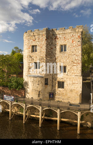 Lendal Tower and the River Ouse in York, May 2015. Stock Photo