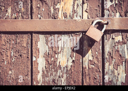 Lock on the gate Stock Photo