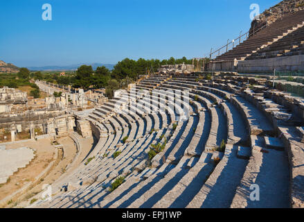 Ancient amphitheater in Ephesus Turkey Stock Photo