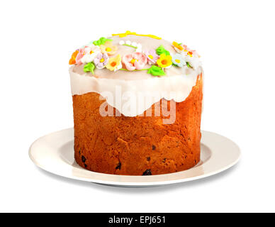 Easter delicious cupcake on white isolated background Stock Photo