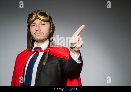 Man wearing red clothing in funny concept Stock Photo