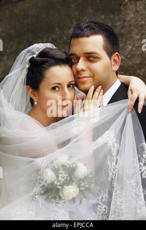 Newly married couple Stock Photo - Alamy