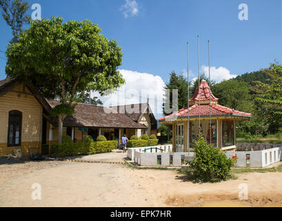 Exterior of railway station, Ella, Badulla District, Uva Province, Sri Lanka, Asia Stock Photo