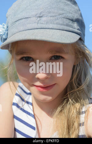 Portrait of a beautiful blonde little girl Stock Photo