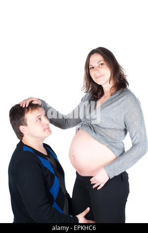 Beautiful couple - pregnant woman Stock Photo