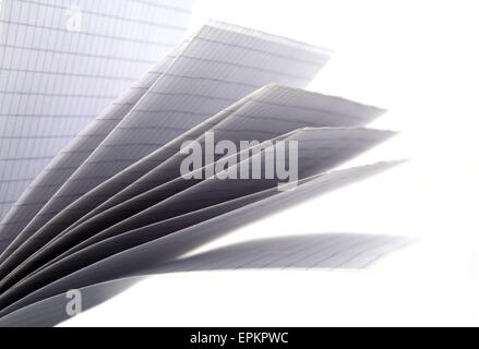 Sheets of a writing-book Stock Photo