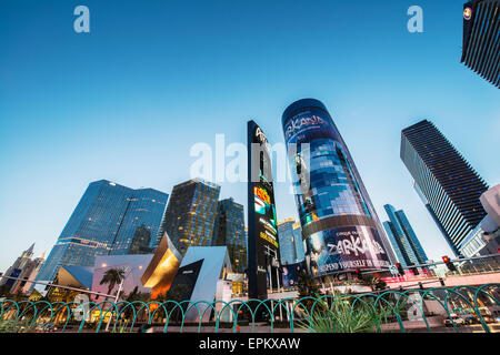 LAS VEGAS - DECEMBER 21: Famous Las Vegas casinos on December 21 Stock Photo