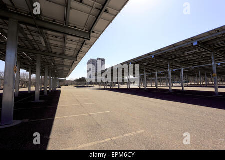 Empty parking lot Long Island New York Stock Photo