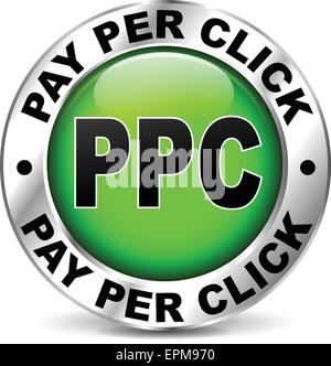 illustration of chrome pay per click icon Stock Vector