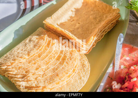 A bunch of tacos on a mexican party Stock Photo