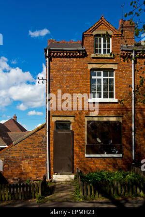 Boarded up house in New Bolsover a model village built 1896 for the Bolsover Mining Company Derbyshire England UK Stock Photo