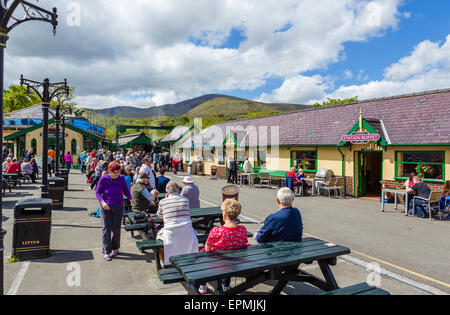 The station for the Snowdon Mountain Railway in Llanberis, Snowdonia, Gwynedd, Wales, UK Stock Photo