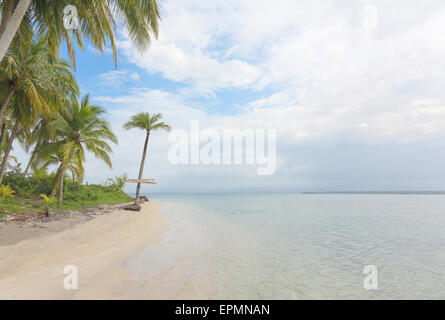 Deserted beach on the archipelago Bocas del Toro, Panama Stock Photo