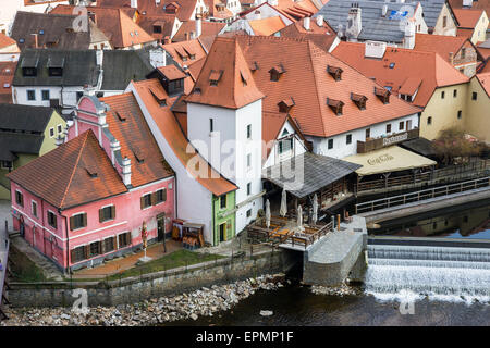 view of the city Czech Krumlov Stock Photo