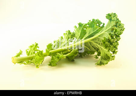 Fresh green kale, isolated on white background