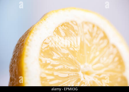 Close up of a juice ripe lemon Stock Photo