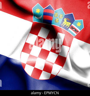 Croatia waving flag Stock Photo