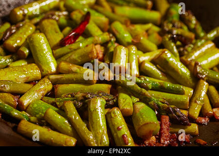 Chinese/American style stir fried asparagus Stock Photo