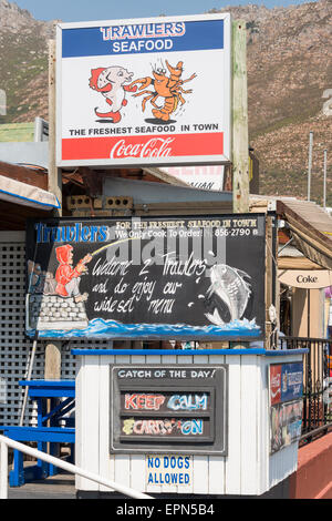 Trawlers Seafood Restaurant, Gordon's Bay, Helderberg District, Cape Peninsula, Western Cape Province, Republic of South Africa Stock Photo