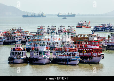 Mumbai India,Apollo Bandar,Colaba,Arabian Sea,ferries,boats,ferry,boat,India150227124 Stock Photo