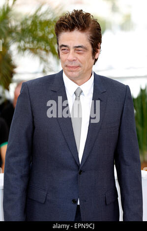 Benicio del Toro during the 'Sicario' photocall at the 68th Cannes Film Festival on May 19, 2015/picture alliance Stock Photo