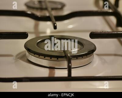 white and black gas cooker Stock Photo