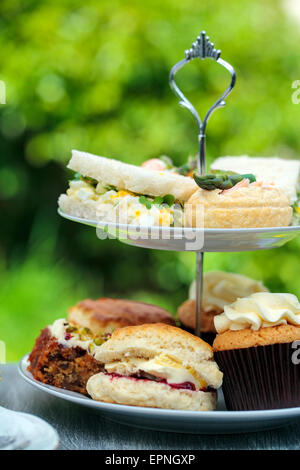 Afternoon tea in the garden Stock Photo