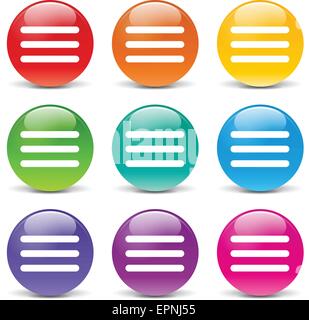 collection of icons of different colors for expand Stock Vector