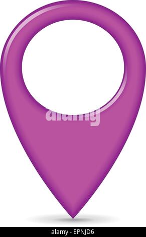 illustration of pink gps pointer design icon Stock Vector