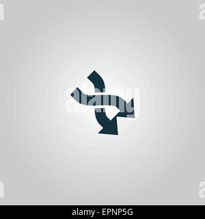 Arrow in Arrow. Symbol Included Stock Vector
