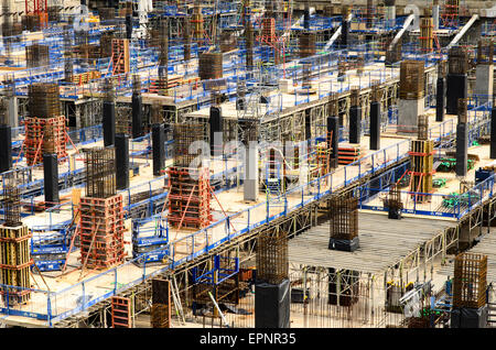 Building site at West India docks in Canary Wharf - London, England Stock Photo