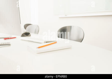Bright and modern office interior without people. Stock Photo
