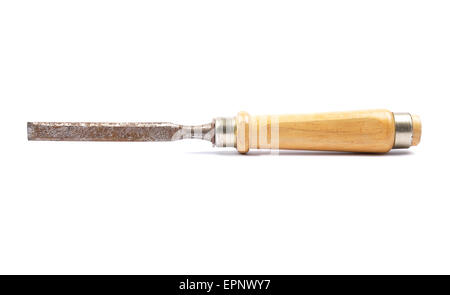Chisel on white Stock Photo