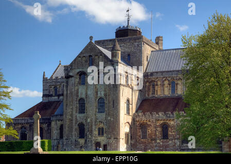 Romsey Abbey, Romsey, Hampshire, England, UK Stock Photo