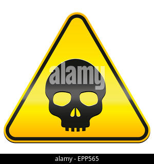 Warning sign with deadly danger symbol Stock Photo - Alamy