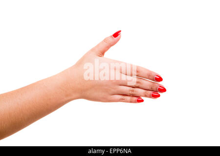 An extended hand ready for a handshake Stock Photo