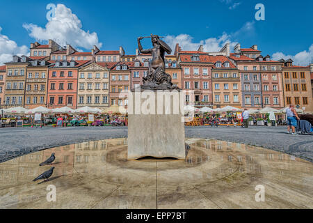 The old town in Warsaw Poland Stock Photo