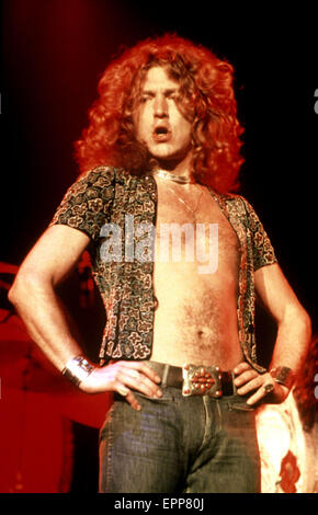 LED ZEPPELIN  Robert Plant about 1975. Photo Van Houten Stock Photo