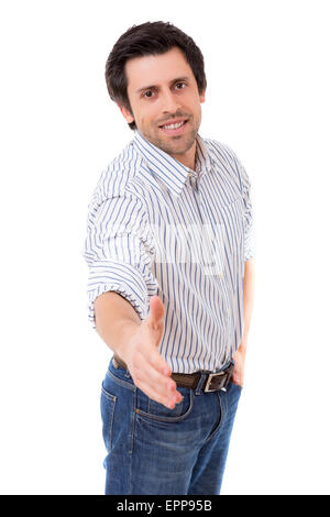 Young business man offering handshake Stock Photo