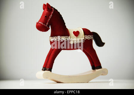 Rocking horse on white Stock Photo