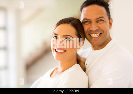 portrait of smiling mid age couple looking at the camera Stock Photo