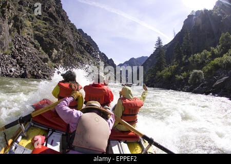 Rafting the Middle Fork of the Salmon River, ID. Stock Photo