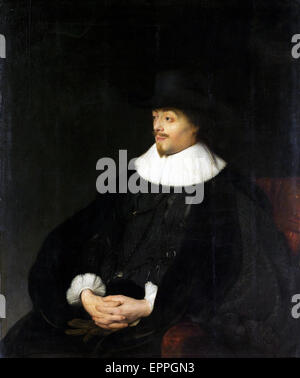 Portrait of Constantijn Huygens - by Jan Lievens, 1628 - 1629 Stock Photo