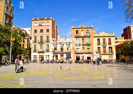 Plaça del Sol. Gracia quarter. Barcelona, Catalonia, Spain Stock Photo ...