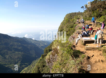 World's End cliff at Horton Plains national park, Sri Lanka, Asia Stock Photo